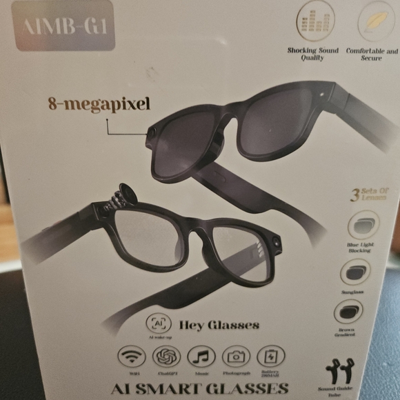 Black AI Smart Glasses